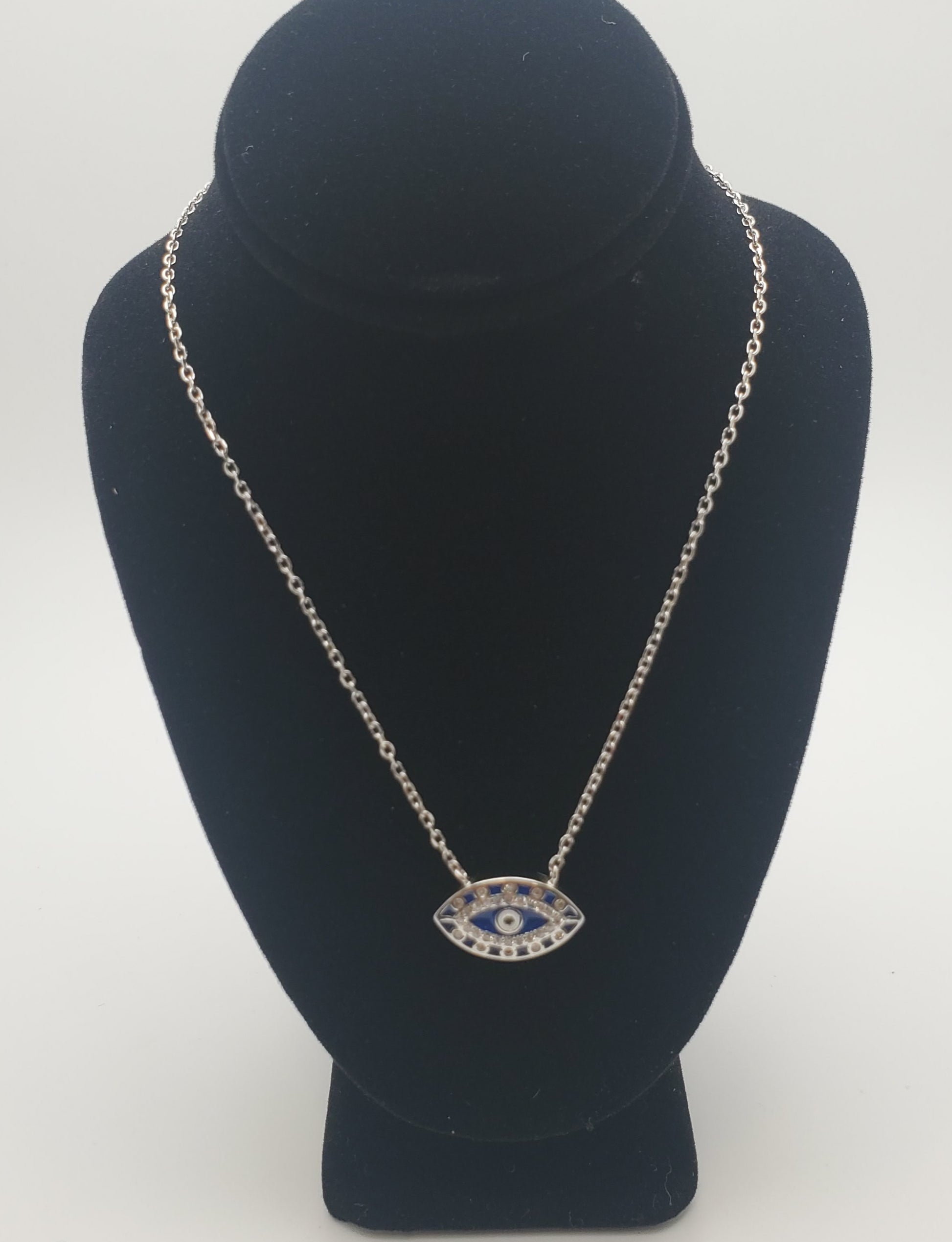 SS Blue Evil Eye Necklace