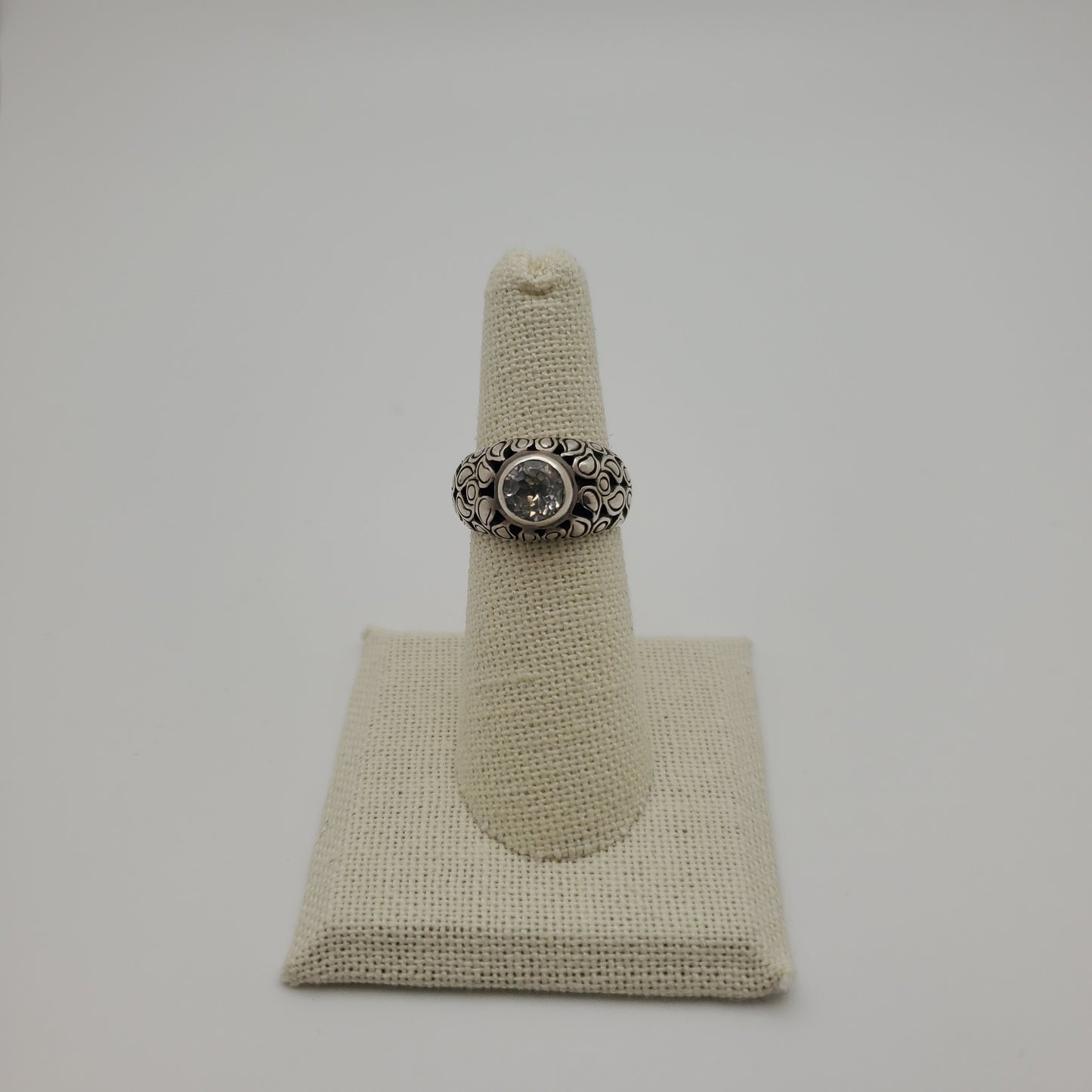 SS White Topaz Ring