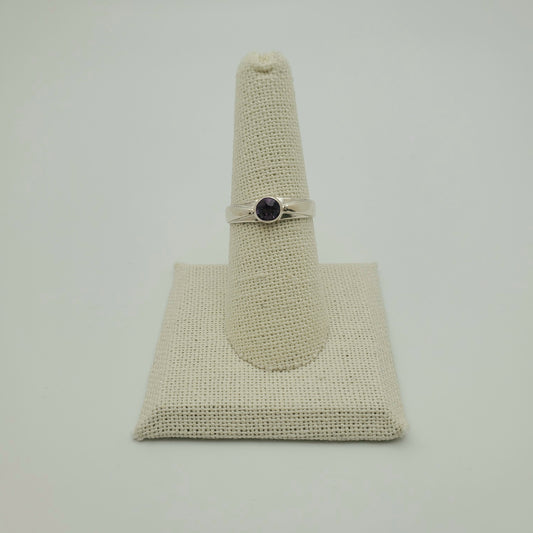 SS Amethyst Round Ring