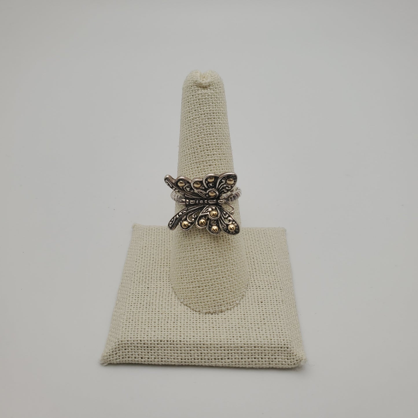 SS 18k Gold Butterfly Ring