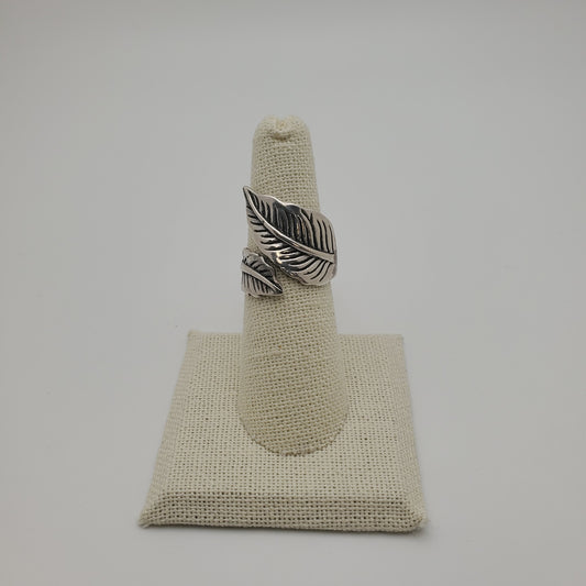 SS Leaf Wrap Ring