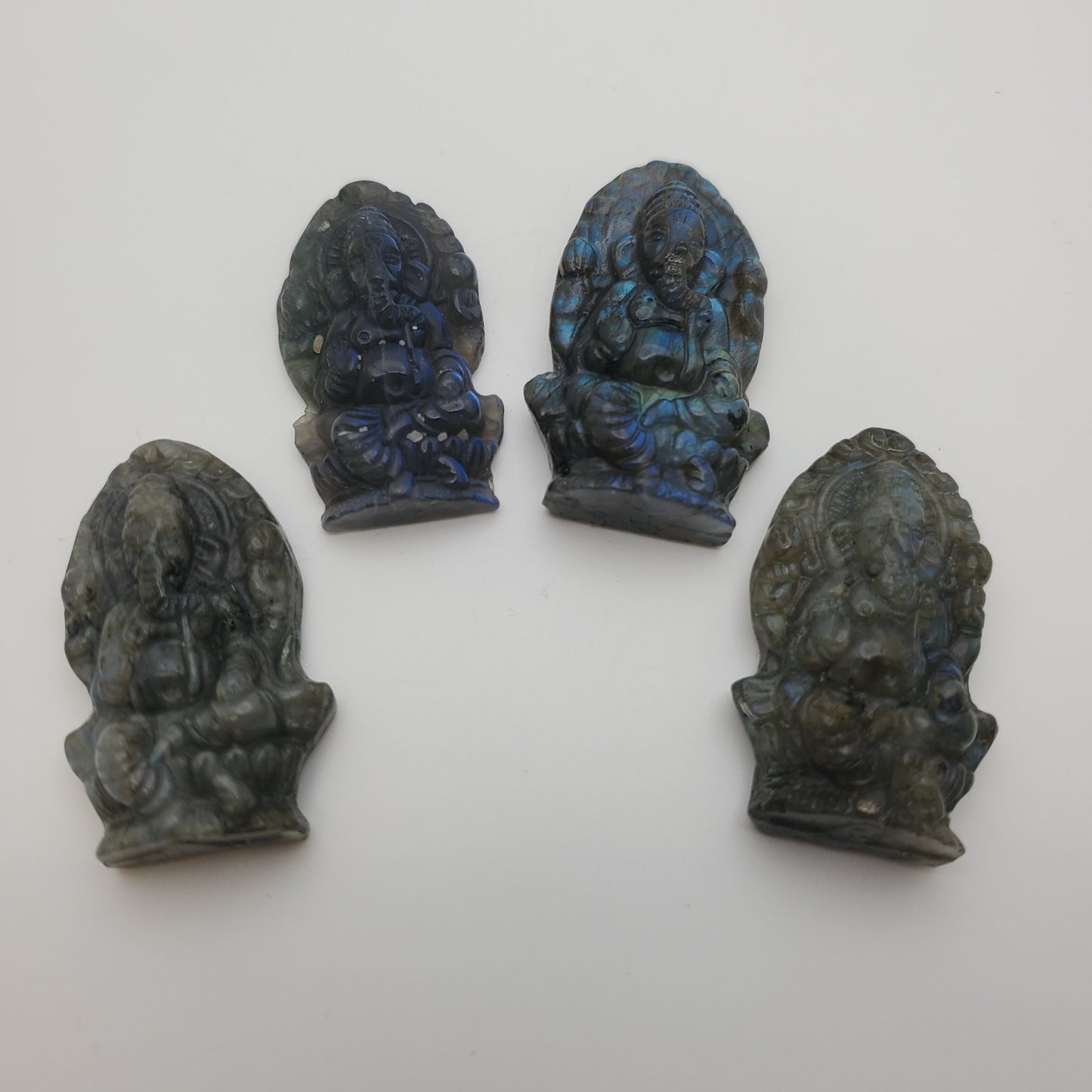 Carved Labradorite Ganesh