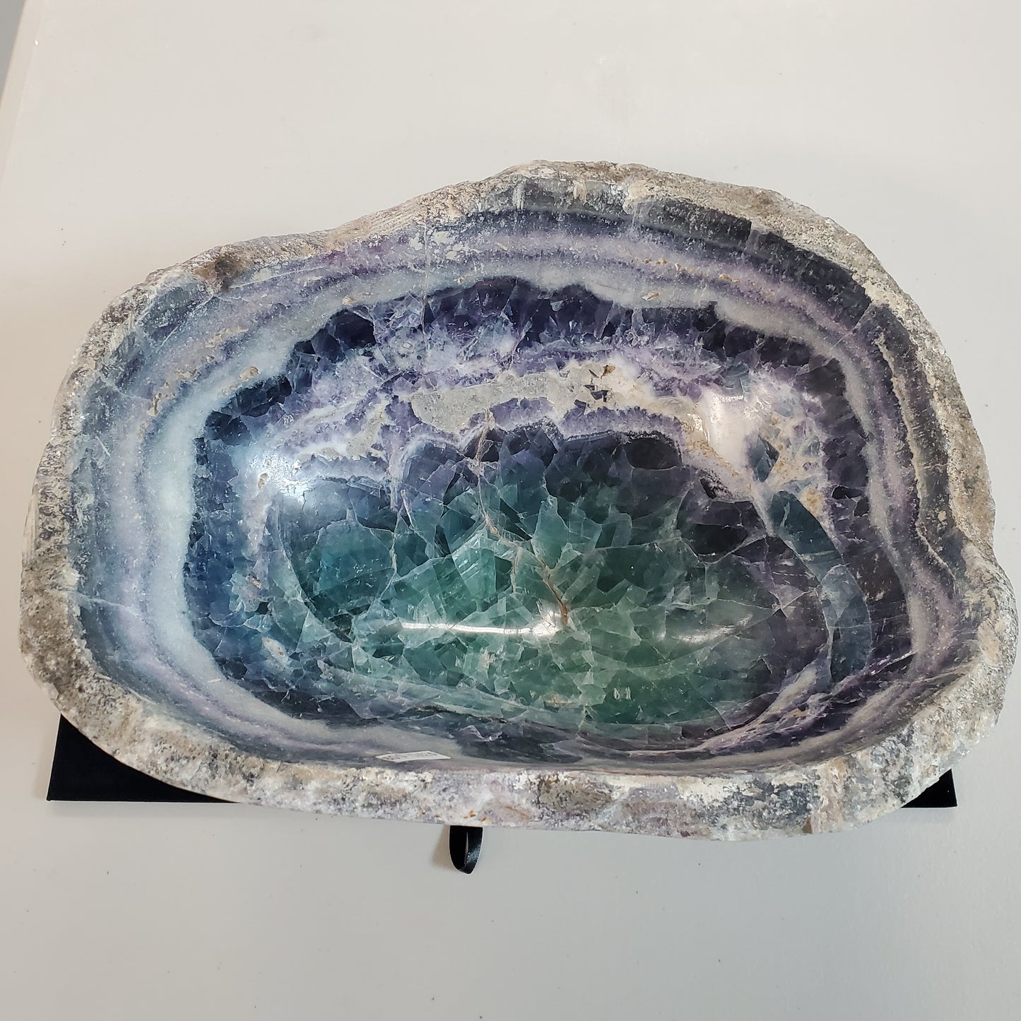 Green and Purple Fluorite Bowl