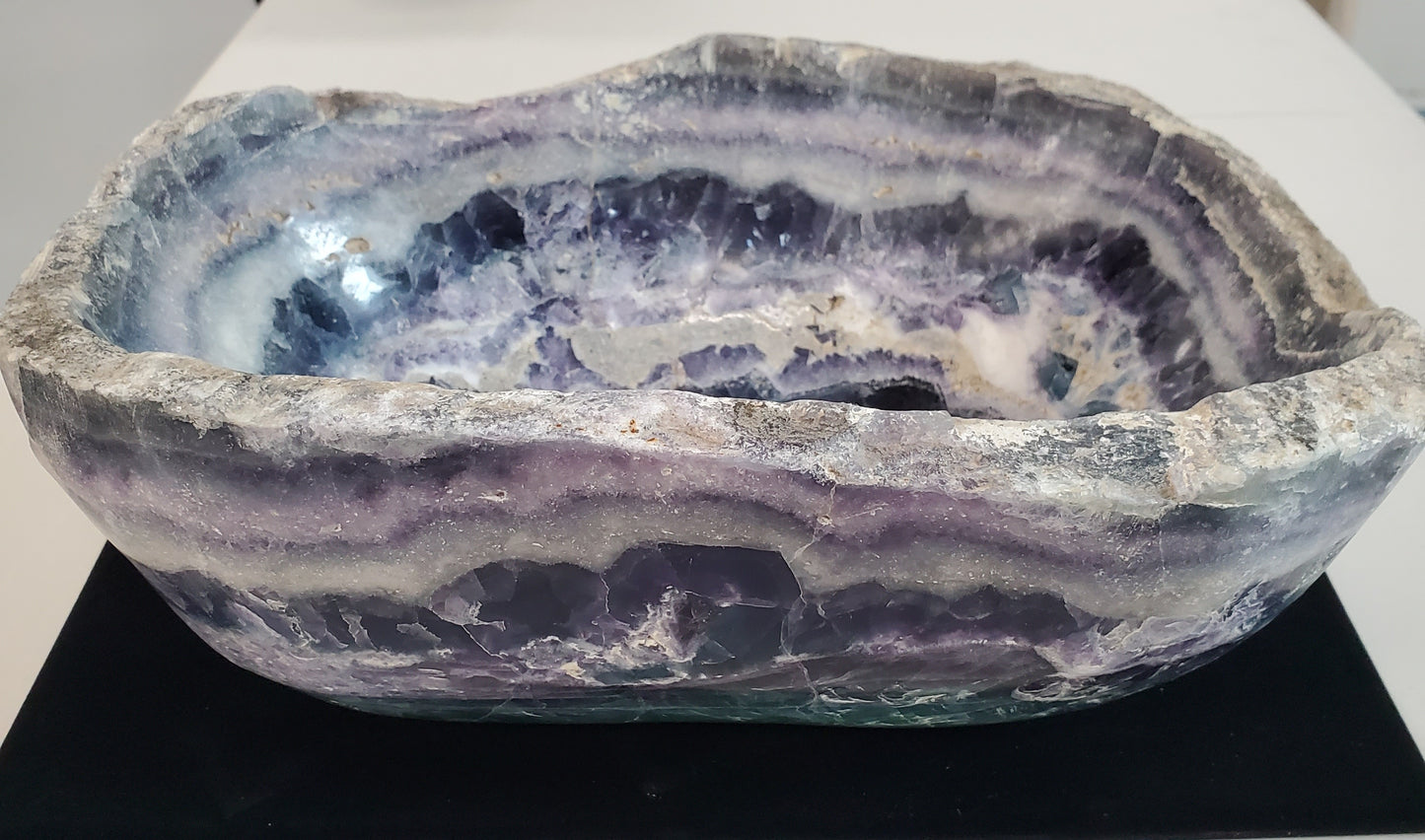 Green and Purple Fluorite Bowl