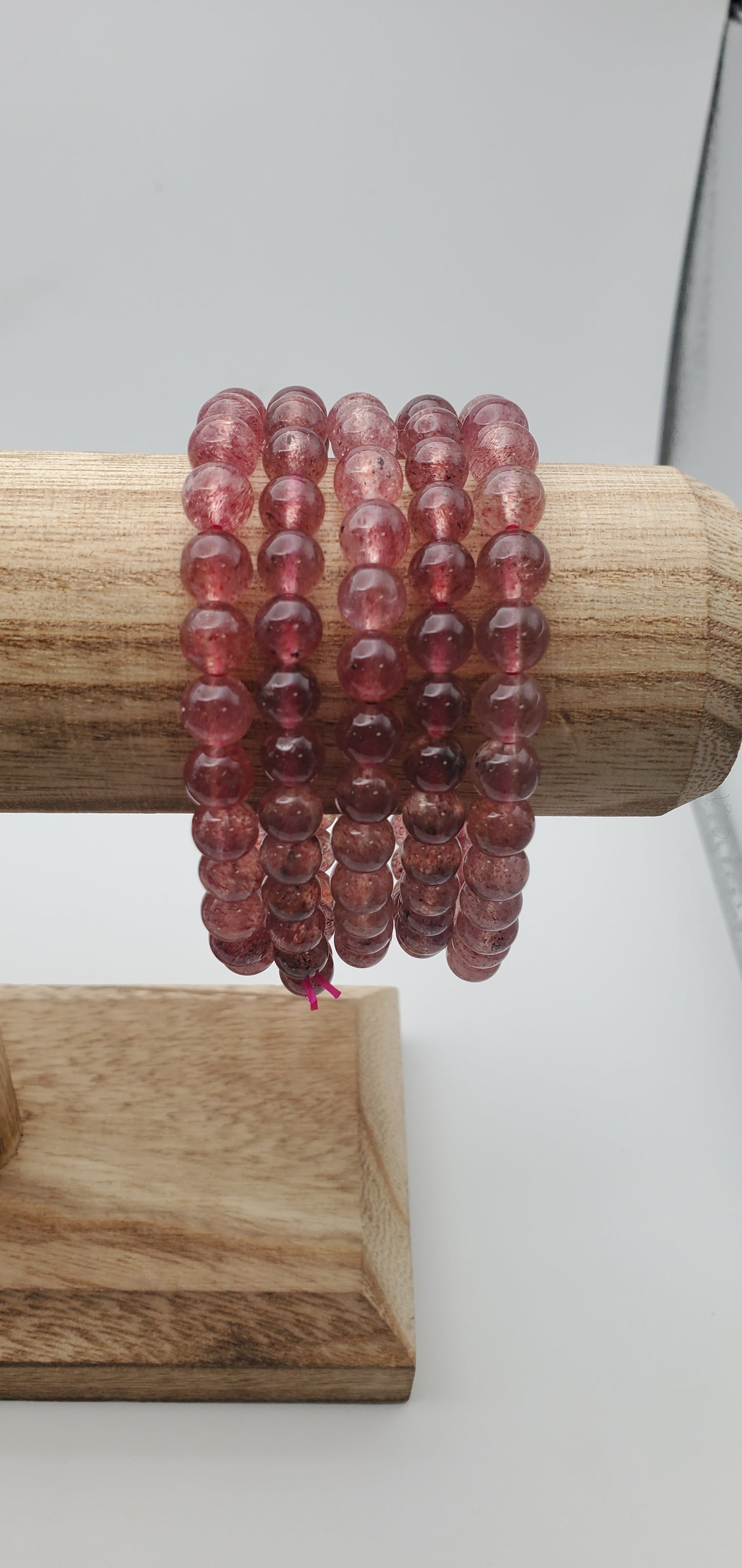6mm Strawberry Quartz Bracelet
