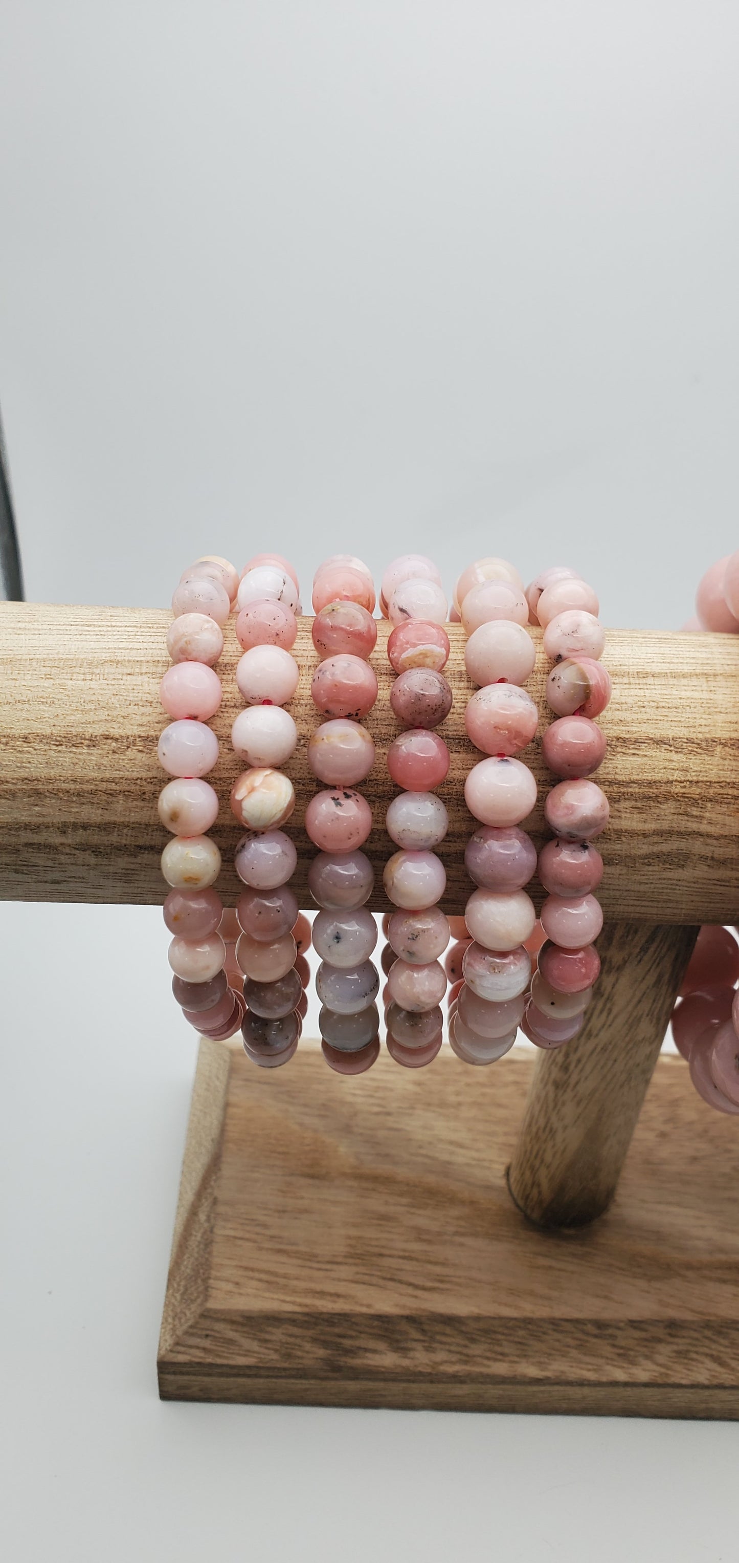 8mm Pink Opal Bracelet