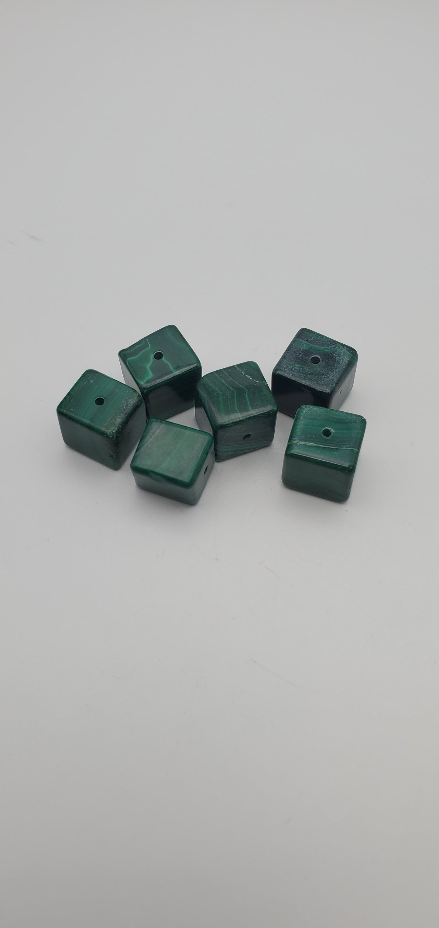 Square Malachite Guru Bead