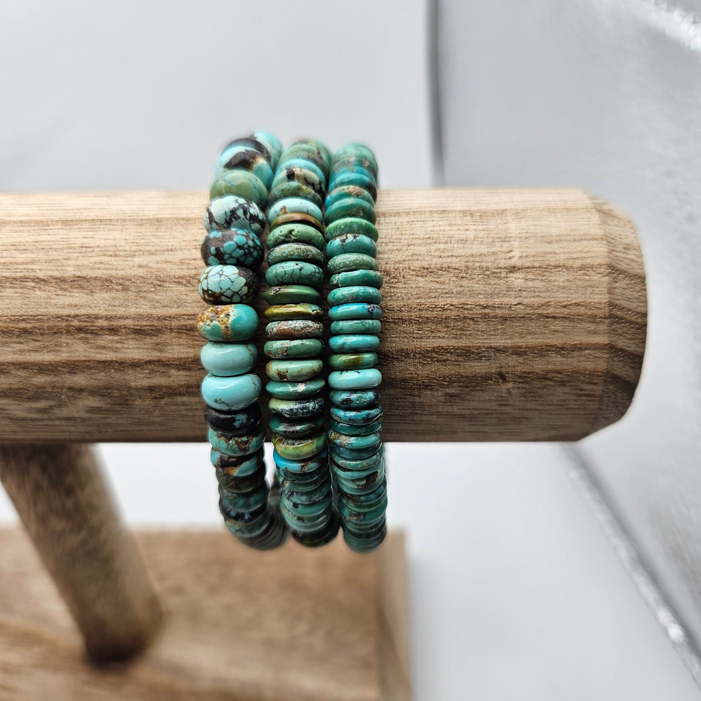 6mm Turquoise Rondelle Bracelet