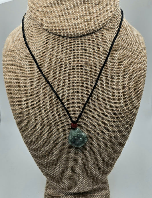 Small Green Jade Buddha Necklace