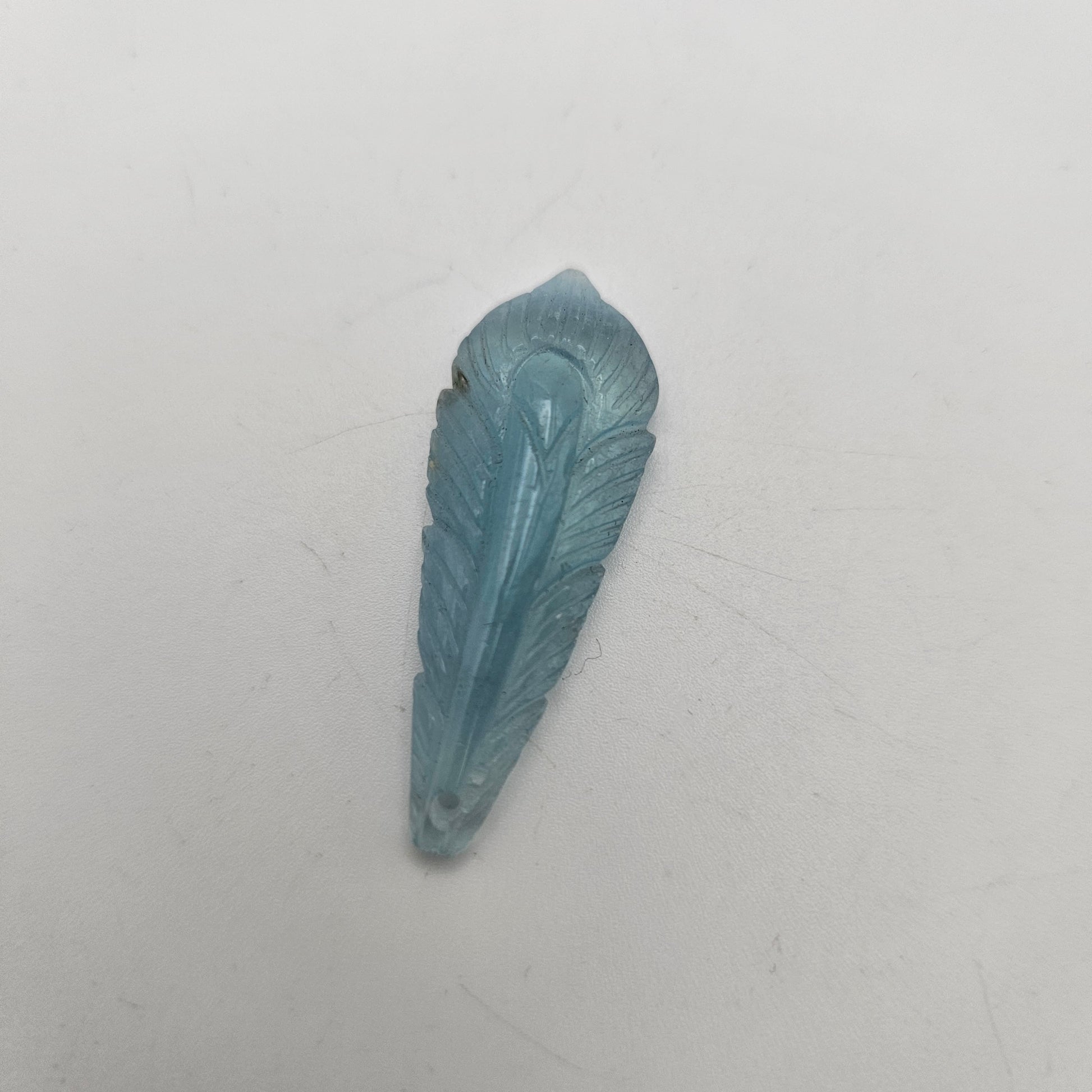 Carved Aquamarine Pendant