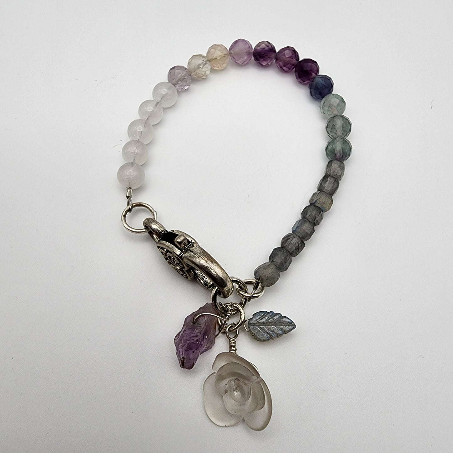 SS Flourite and Moonstone Bracelet