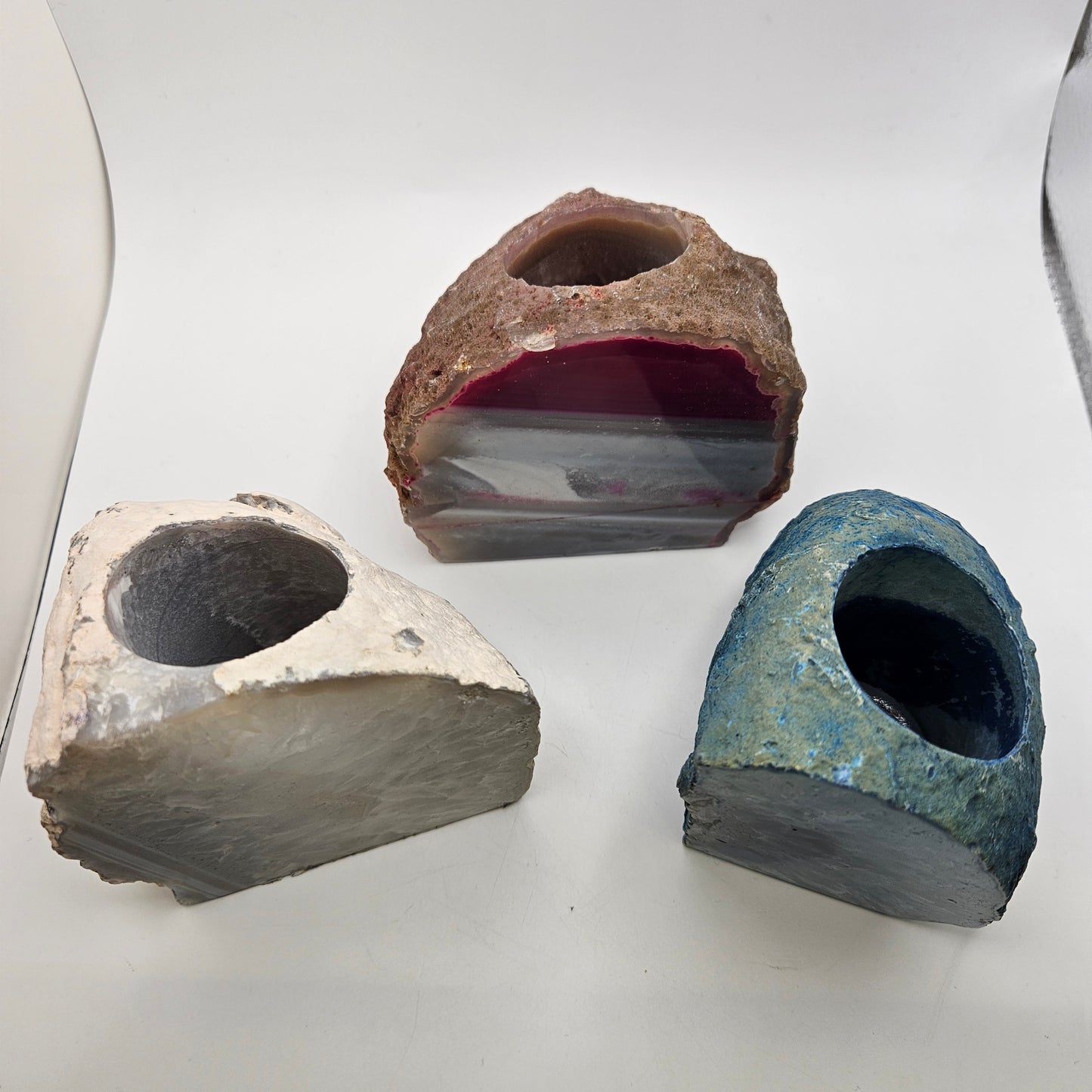 Assorted Agate Candleholder