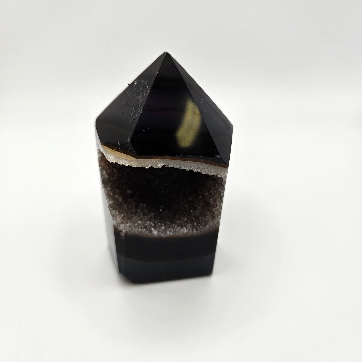 Black Agate Druzy Point