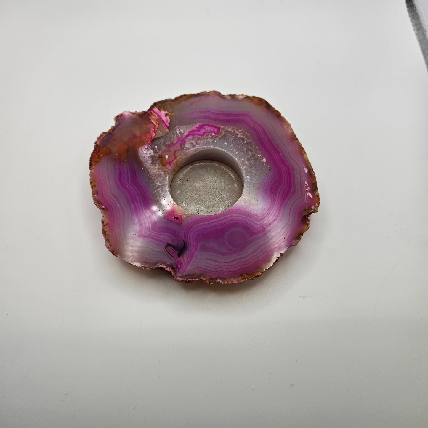Assorted Agate Candleholder