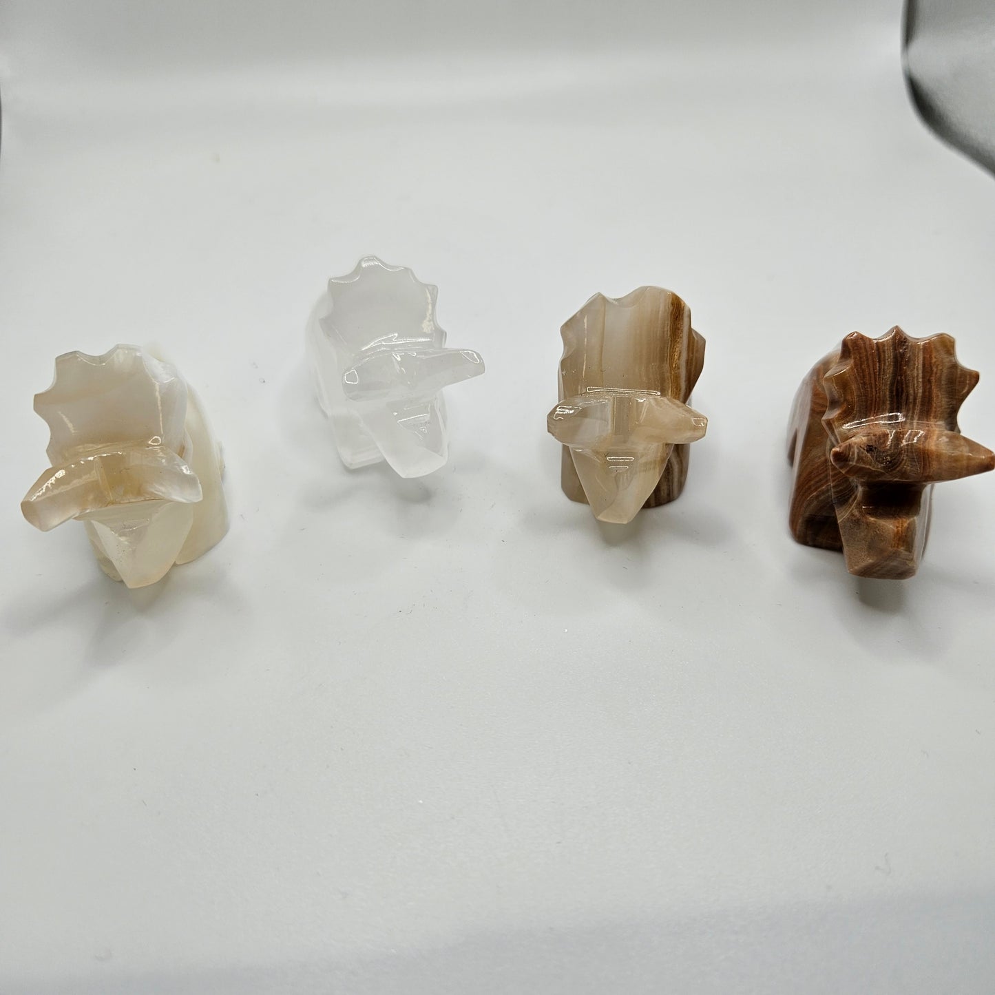 Amber Onyx Triceratops Figure