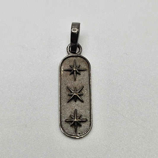 SS 3 Star Pendant