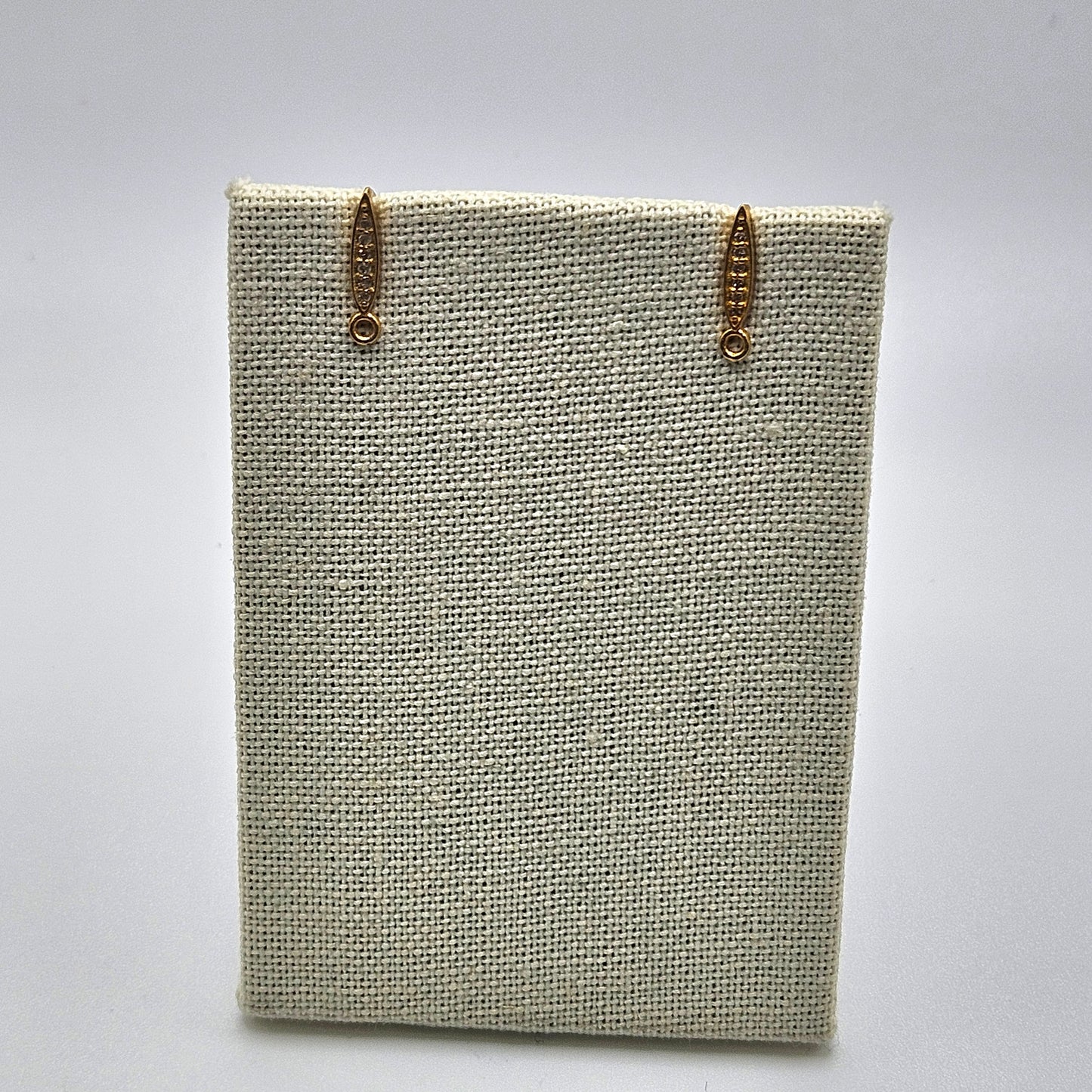 Vermeil Diamond Earring Wire Pair