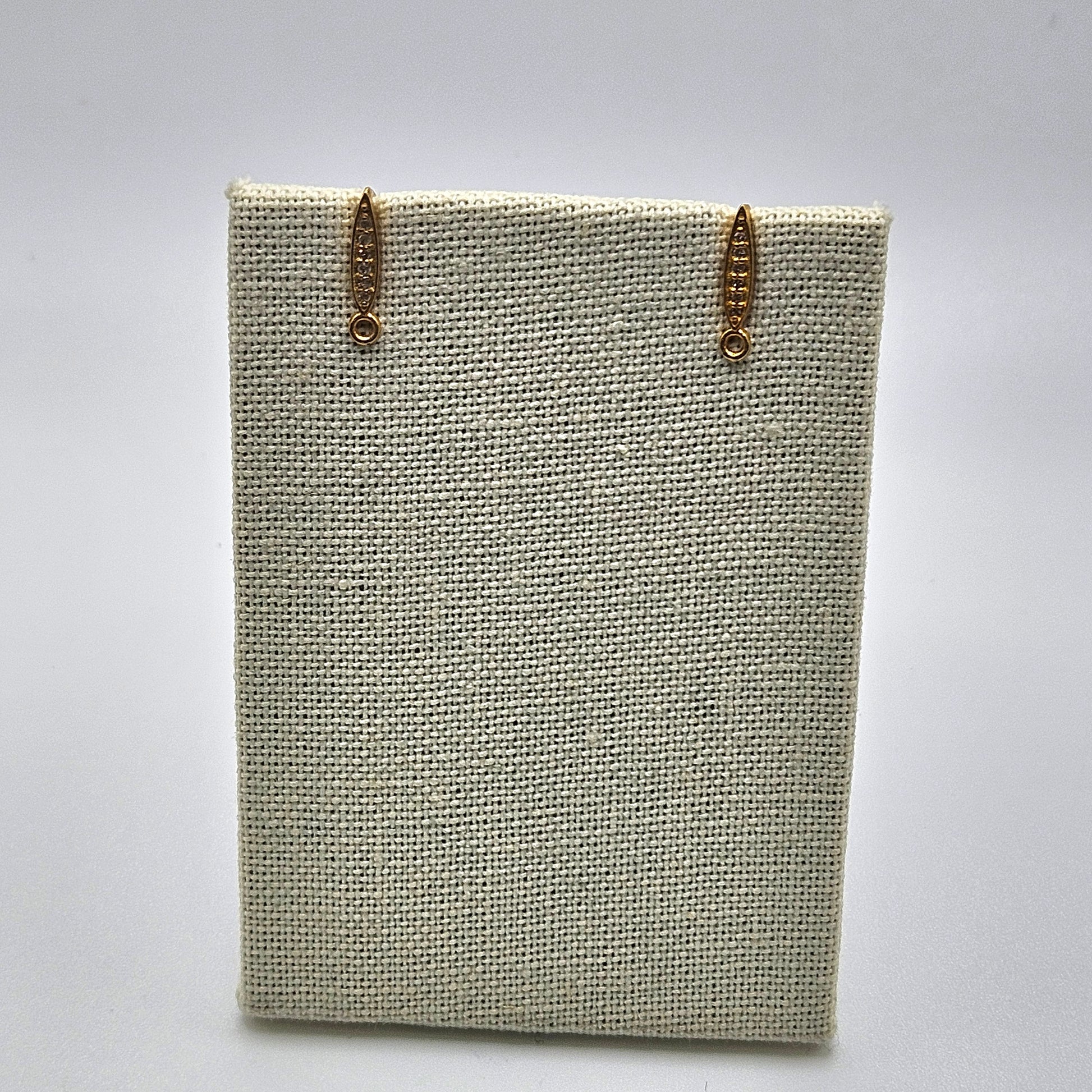 Vermeil Diamond Earring Wire Pair