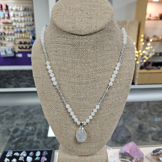 Raptor Jewels Moonstone Labradorite Necklace