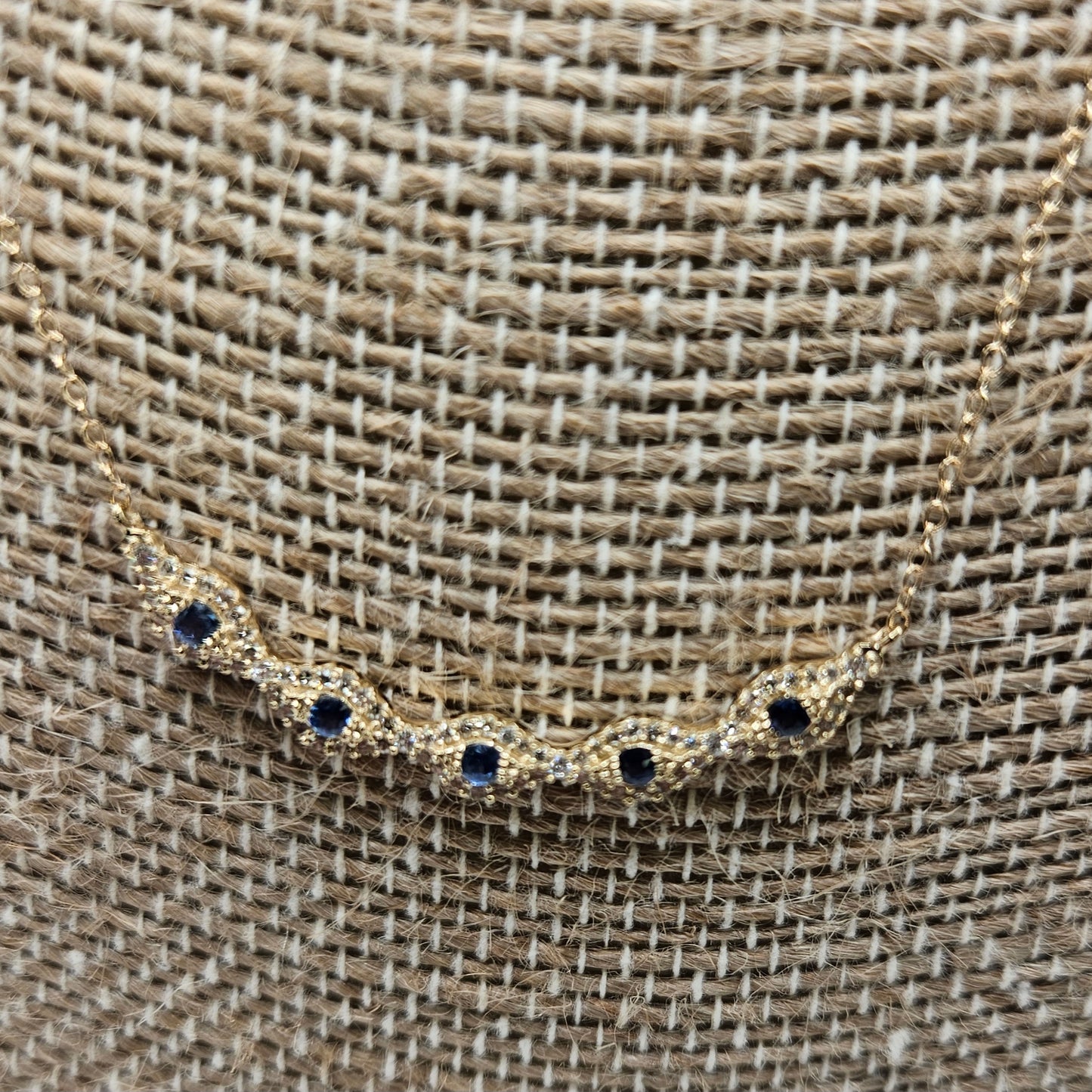18" Diamond Sapphire Necklace