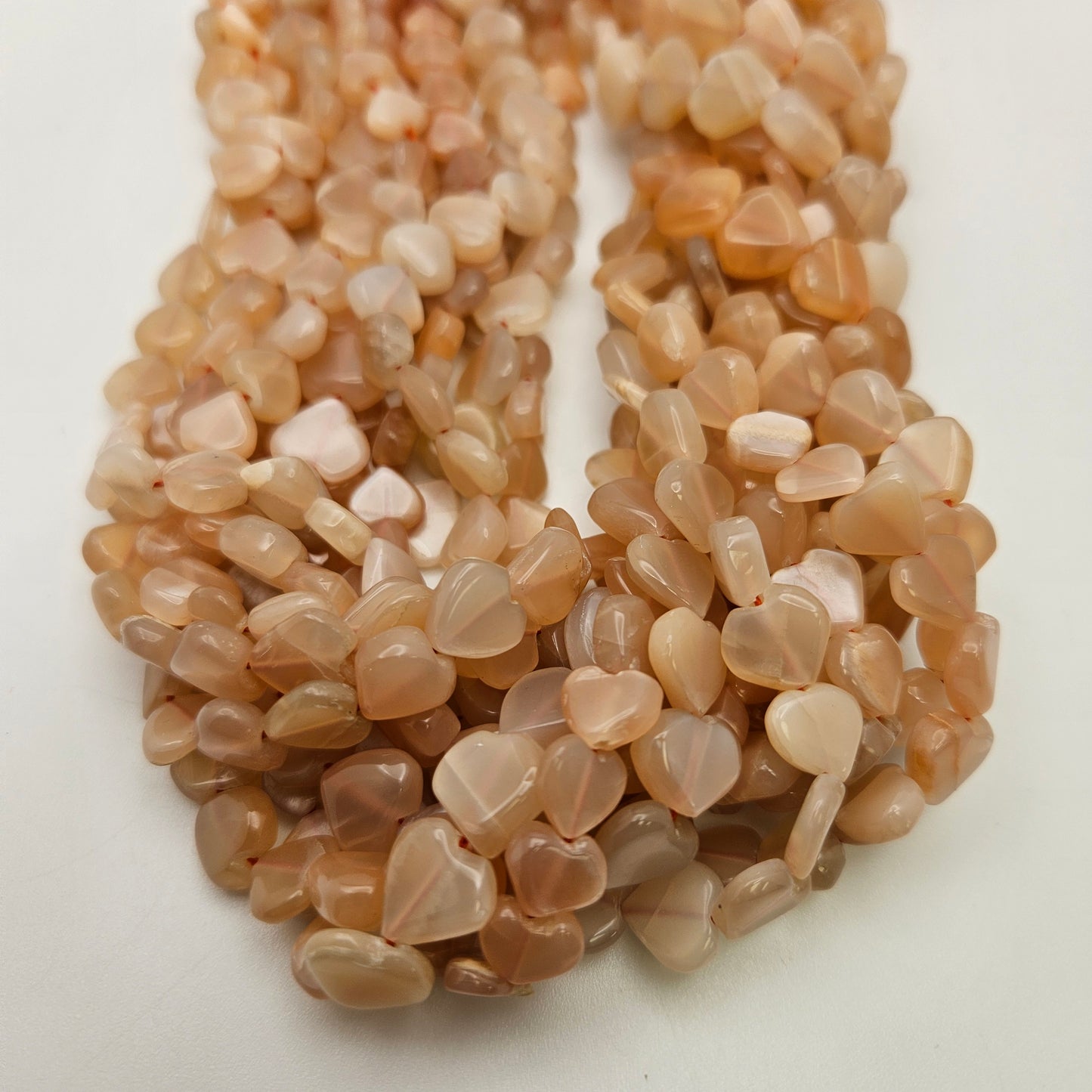 Peach Moonstone Heart