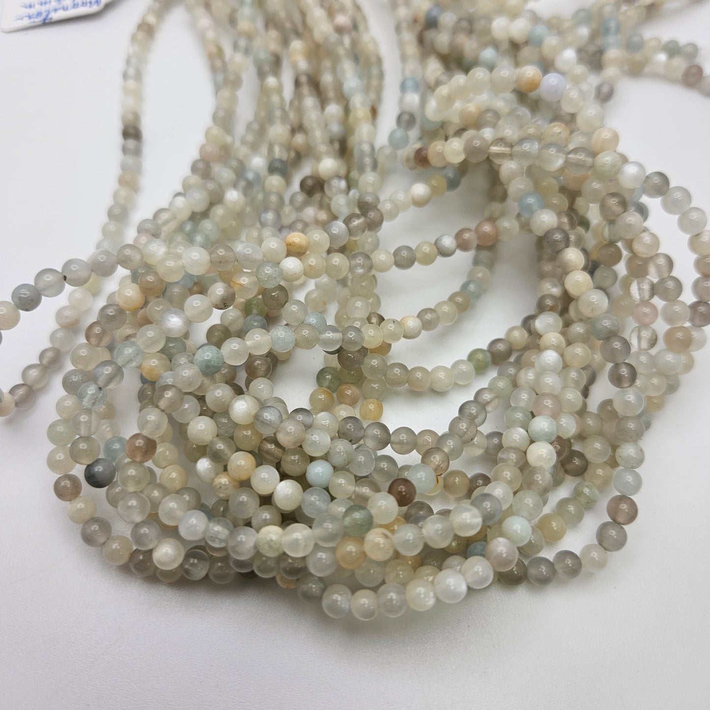 4mm White Moonstone Round