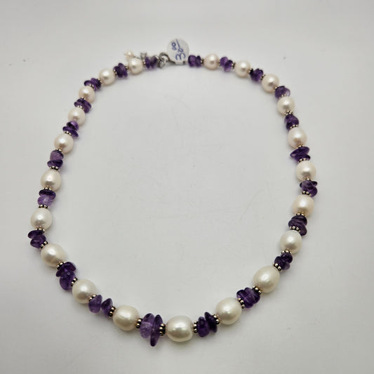 Pearl Amethyst Necklace