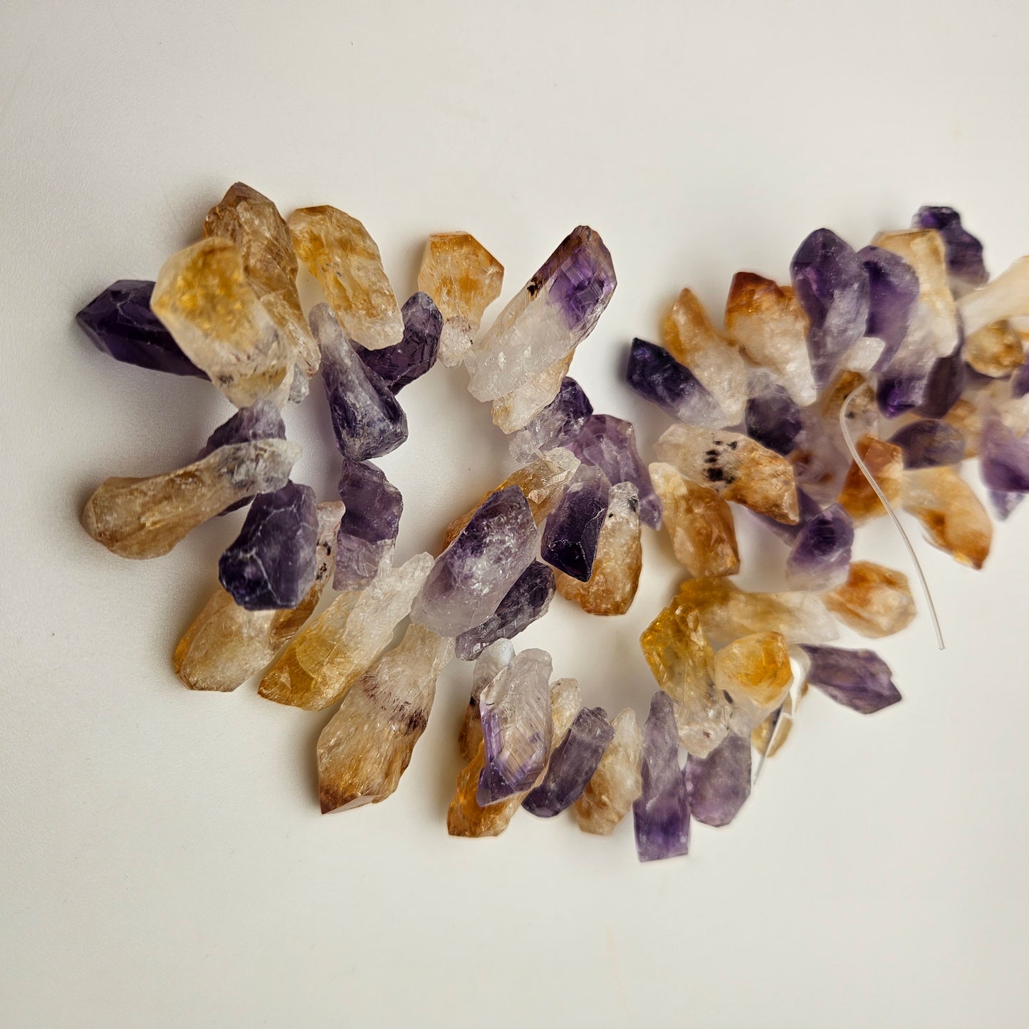 Amethyst Citrine Chunk Top Drill
