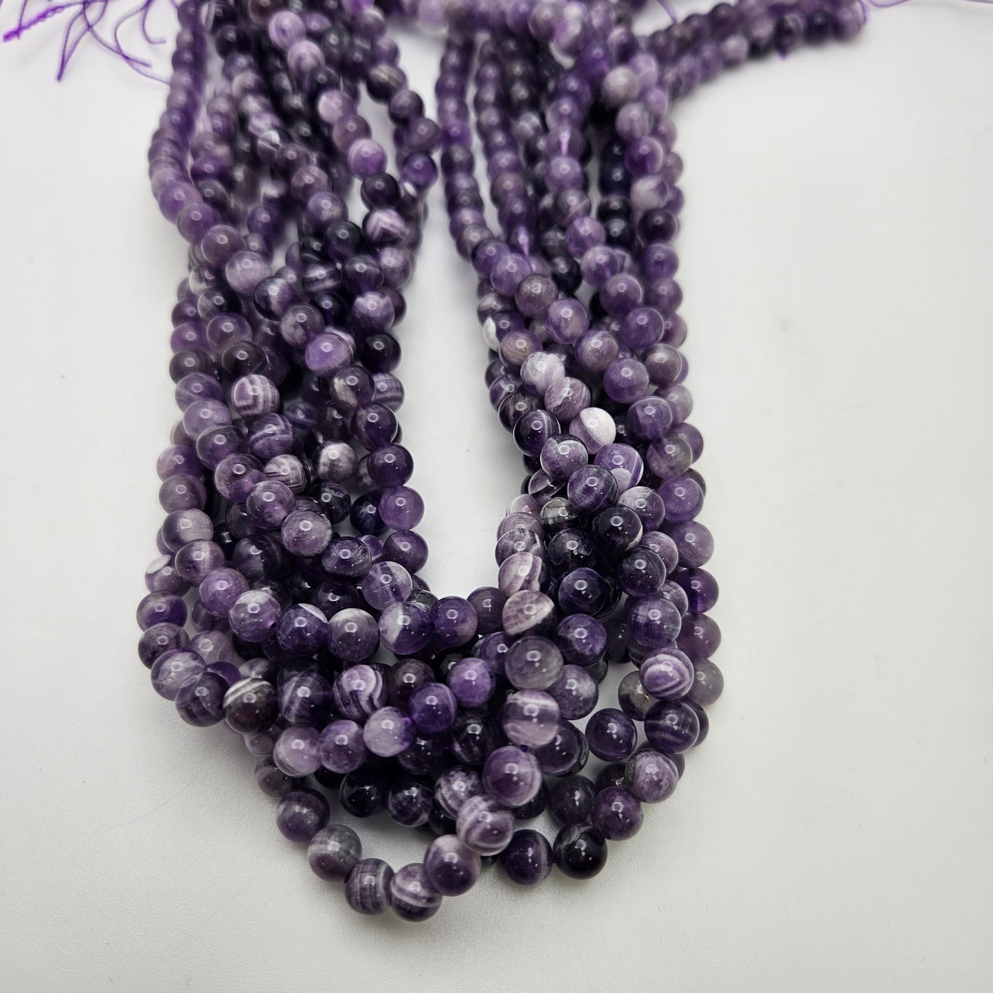 6mm Chevron Amethyst Round