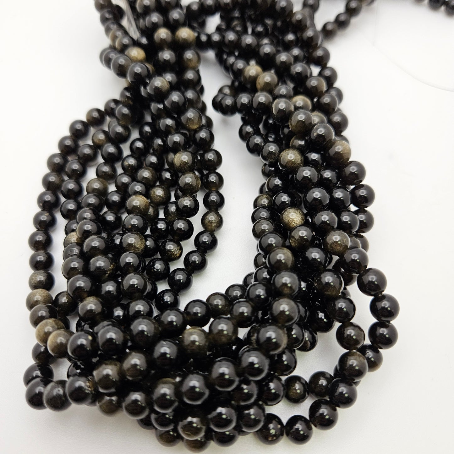6mm Golden Obsidian Round