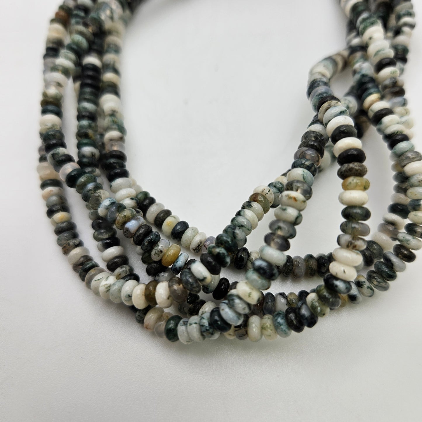 5mm Moss Agate Rondelle