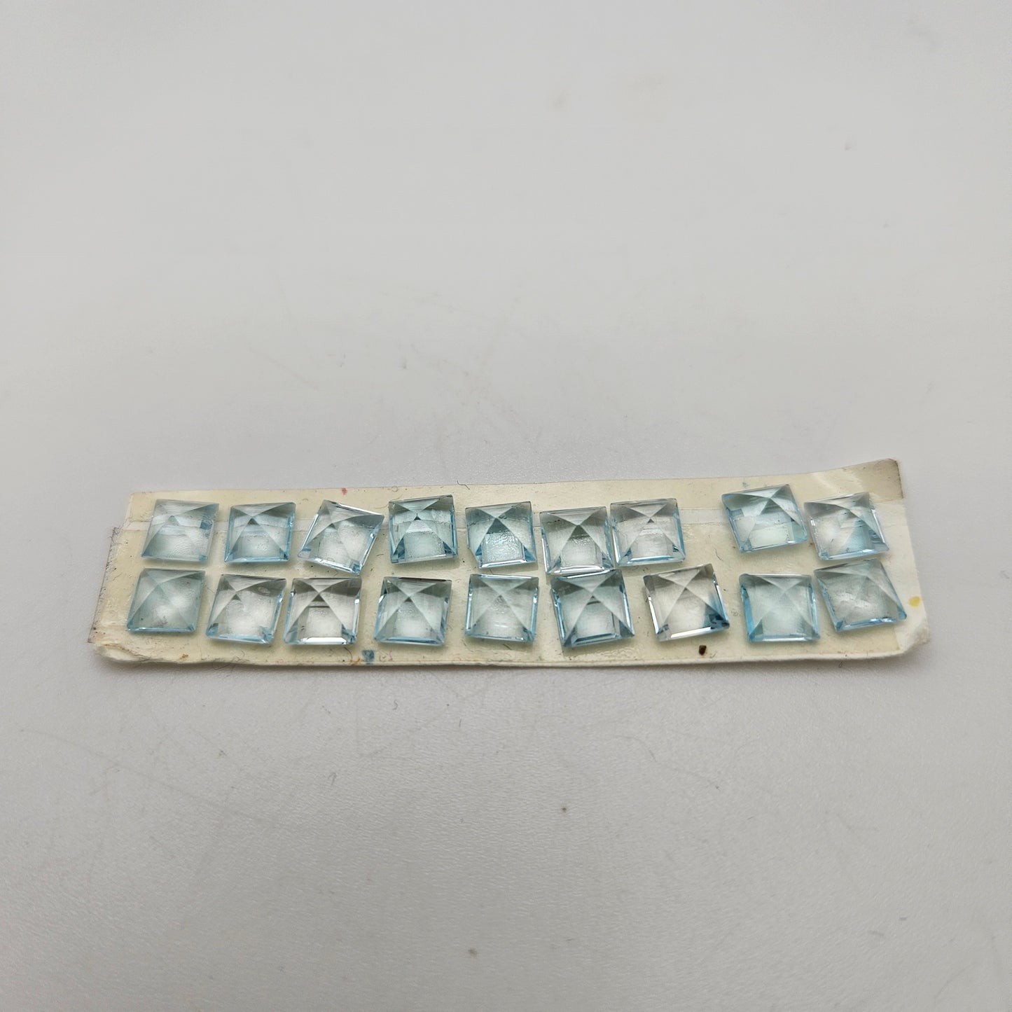 6mm Blue Topaz Square Cabochon Faceted