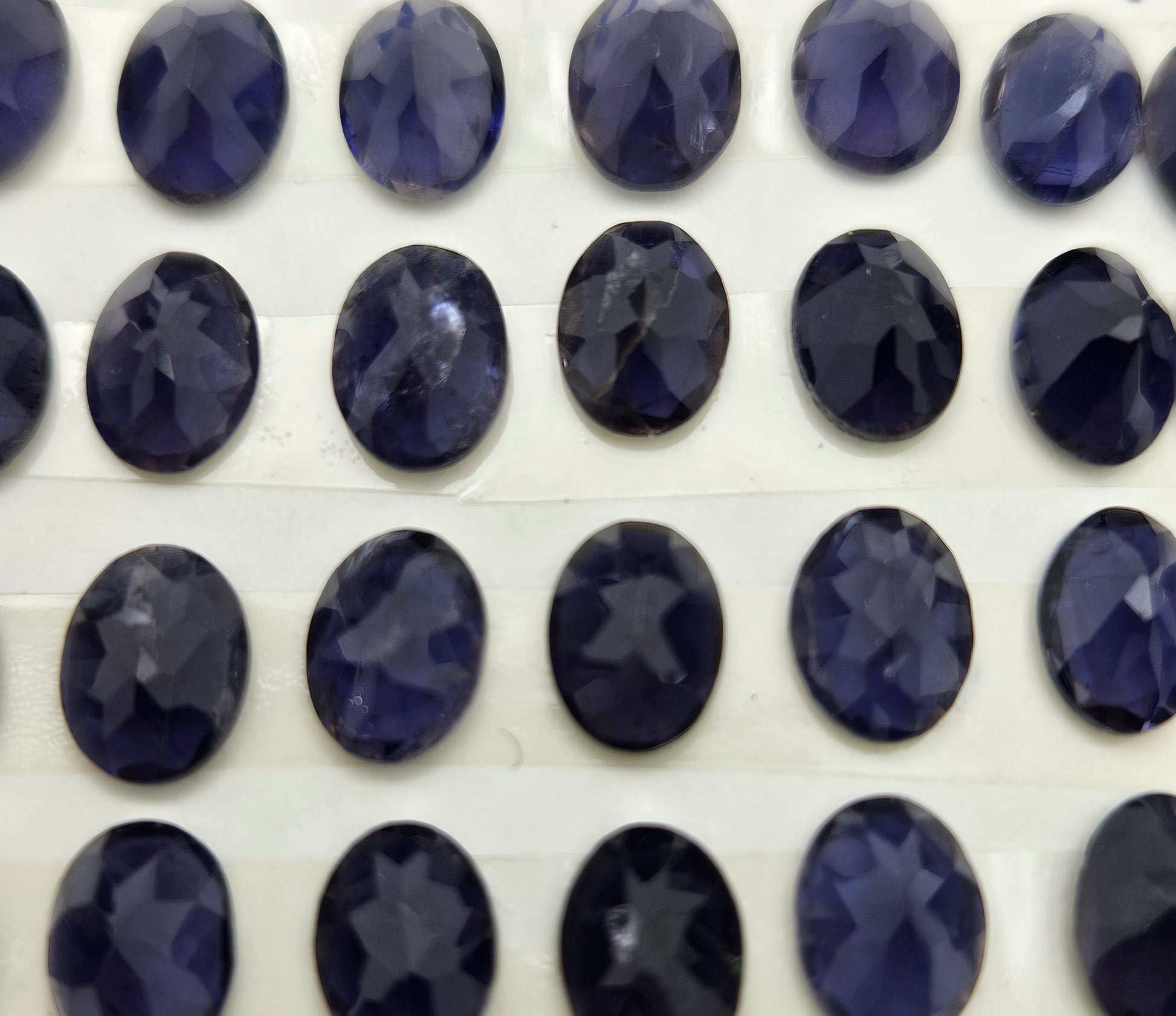 6x8mm Iolite Oval Faceted Cabochon
