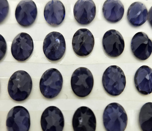 6x8mm Iolite Oval Faceted Cabochon