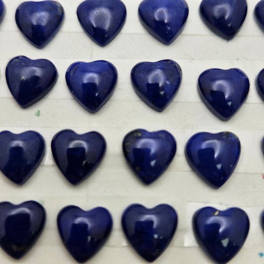 8x8mm Lapis Lazuli Heart Cabochon