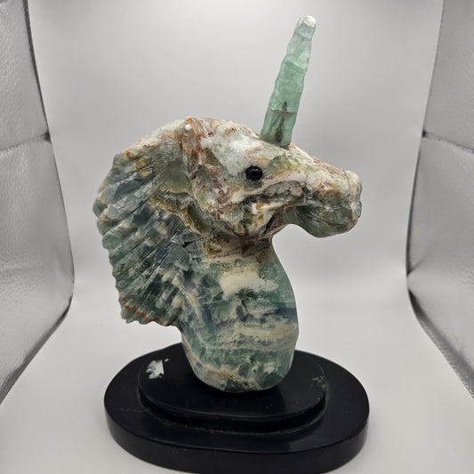 6" Fluorite Unicorn Bust
