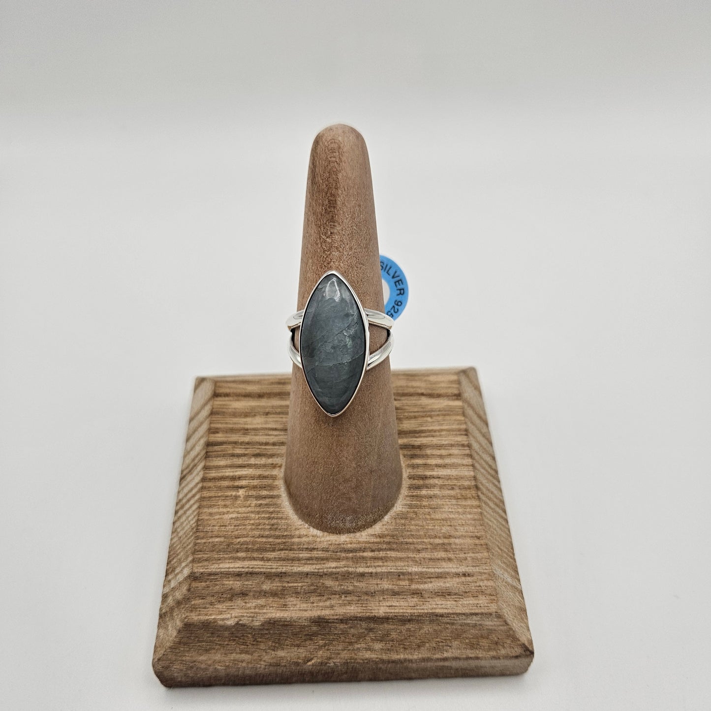 SS Aquamarine Oval Ring