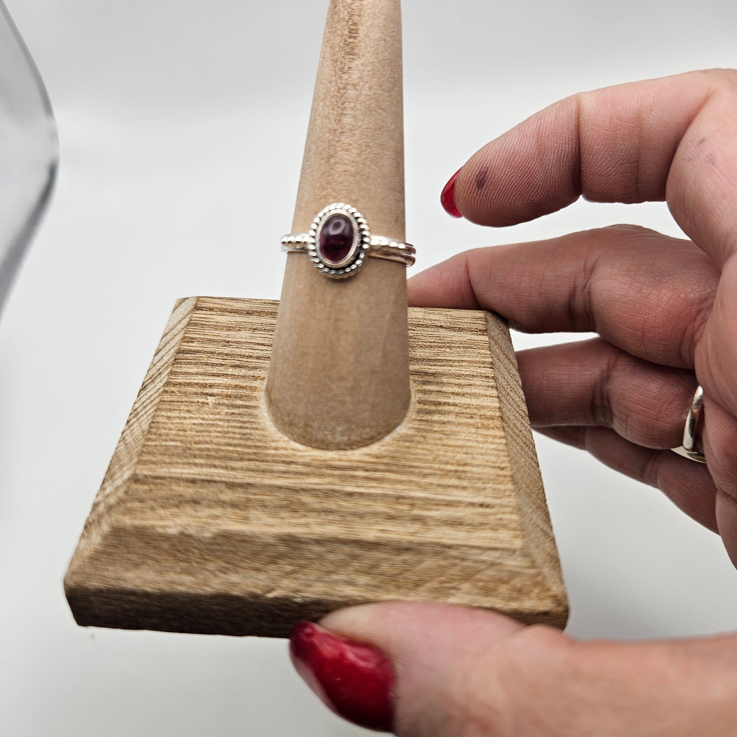 SS Tourmaline Ornate Ring