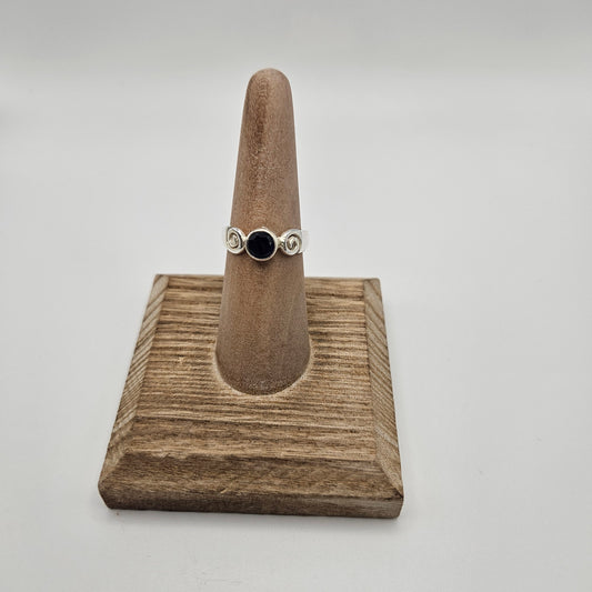 SS Iolite Ornate Ring