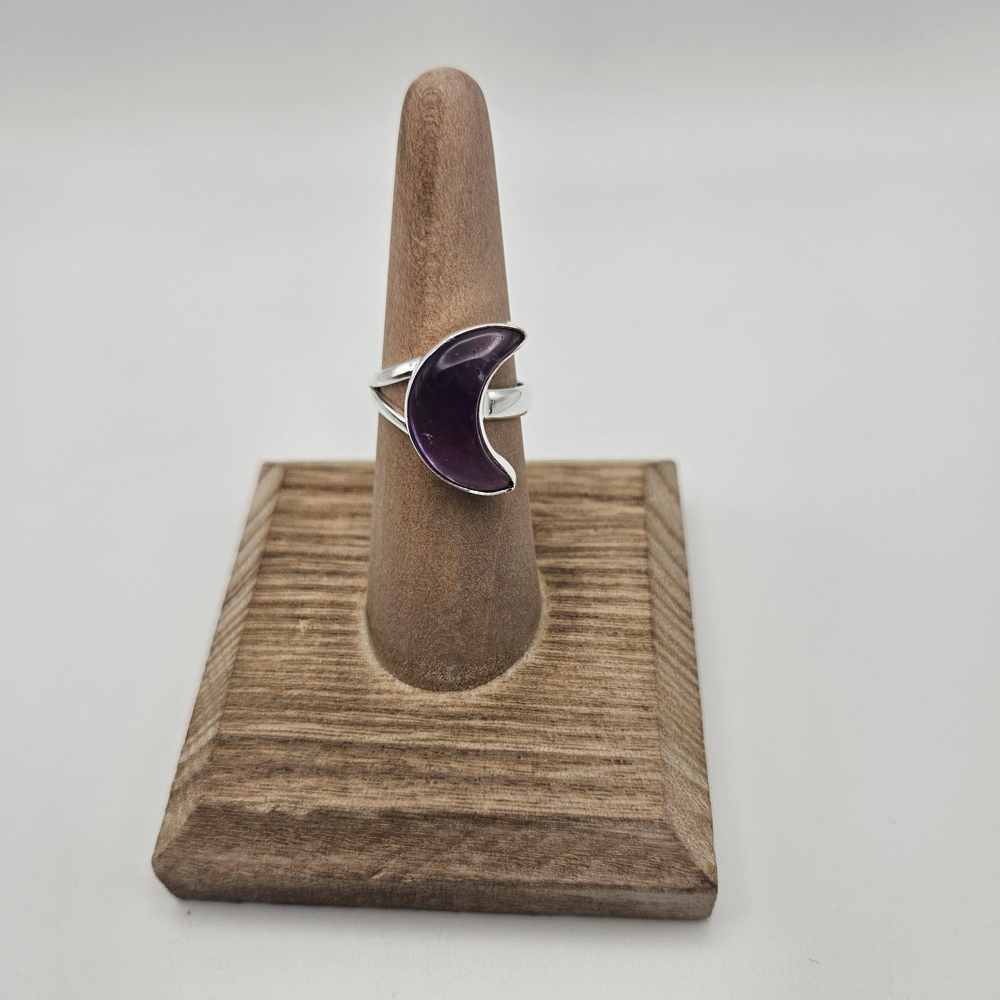 SS Amethyst Moon Ring