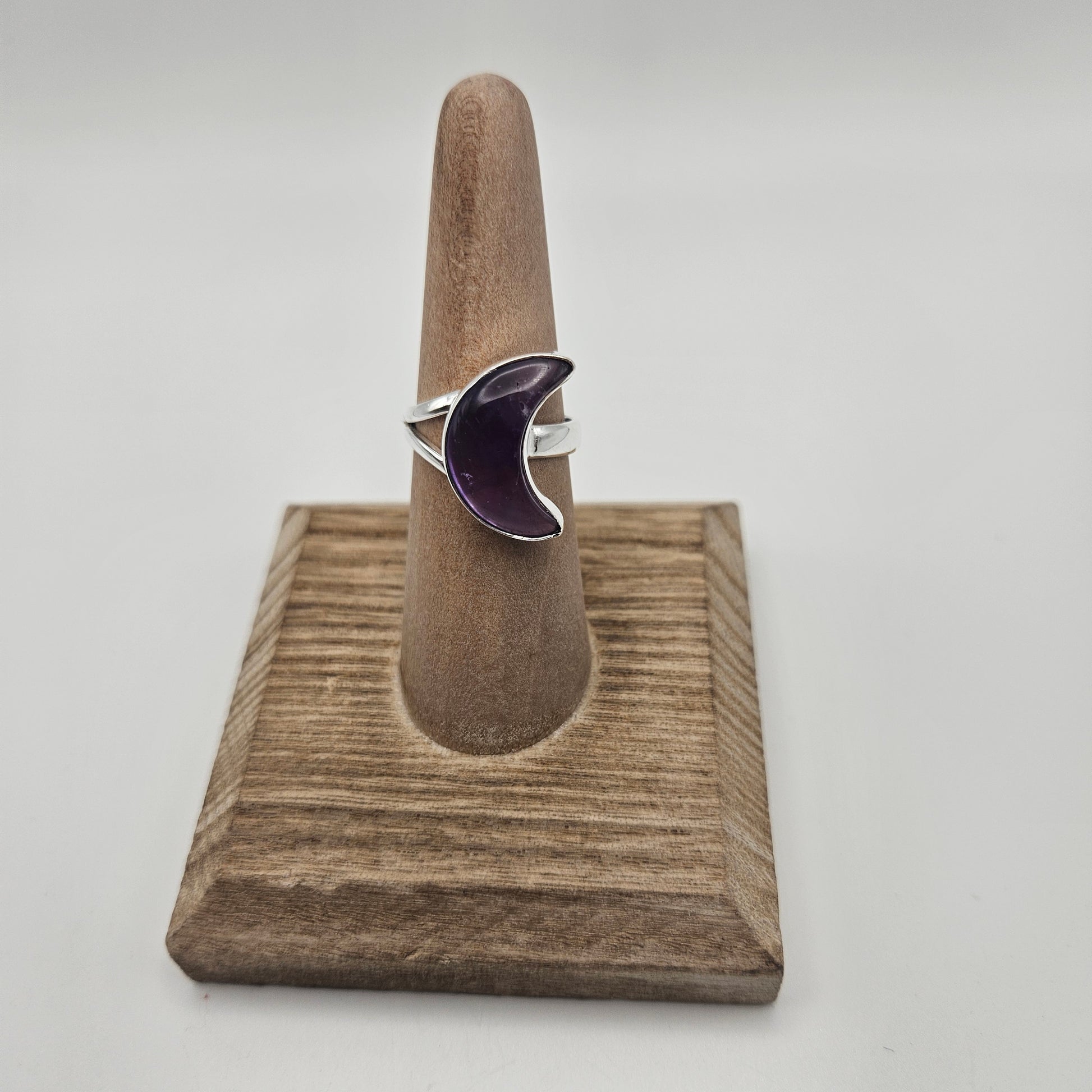 SS Amethyst Moon Ring