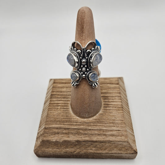 SS Moonstone Butterfly Ring