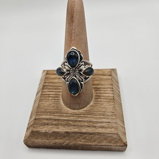 SS Labradorite Butterfly Ring