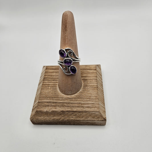 SS Labradorite Wrap Ring