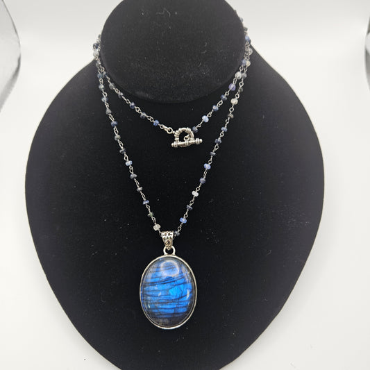 SS Kyanite Labradorite Necklace 24