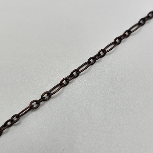 Antique Copper Figaro Chain By the Foot
