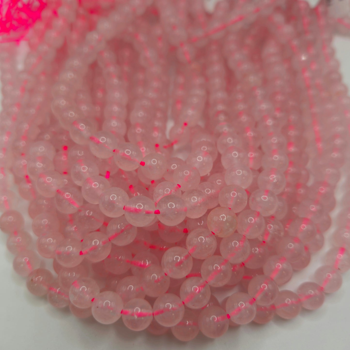 8mm Rose Quartz Round Bead Strand