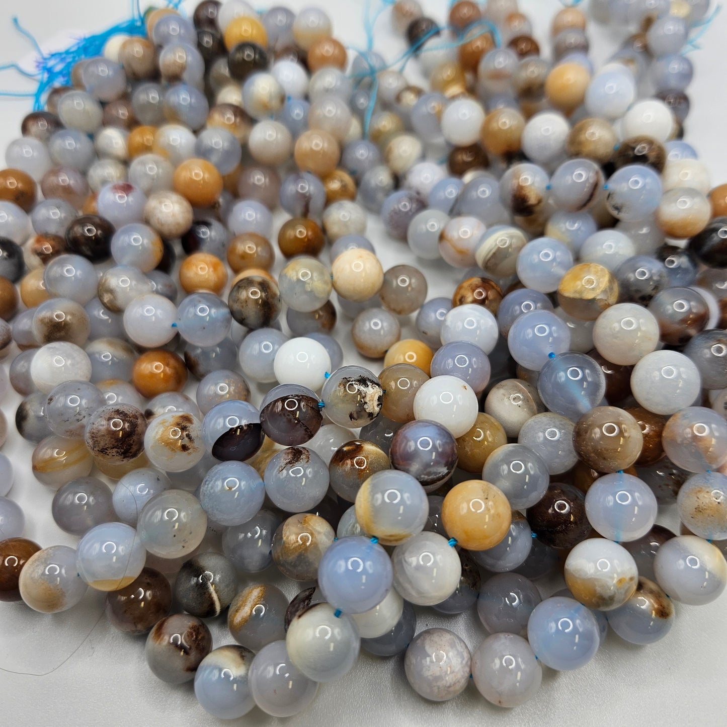 10mm Chalcedony Round Bead Strand