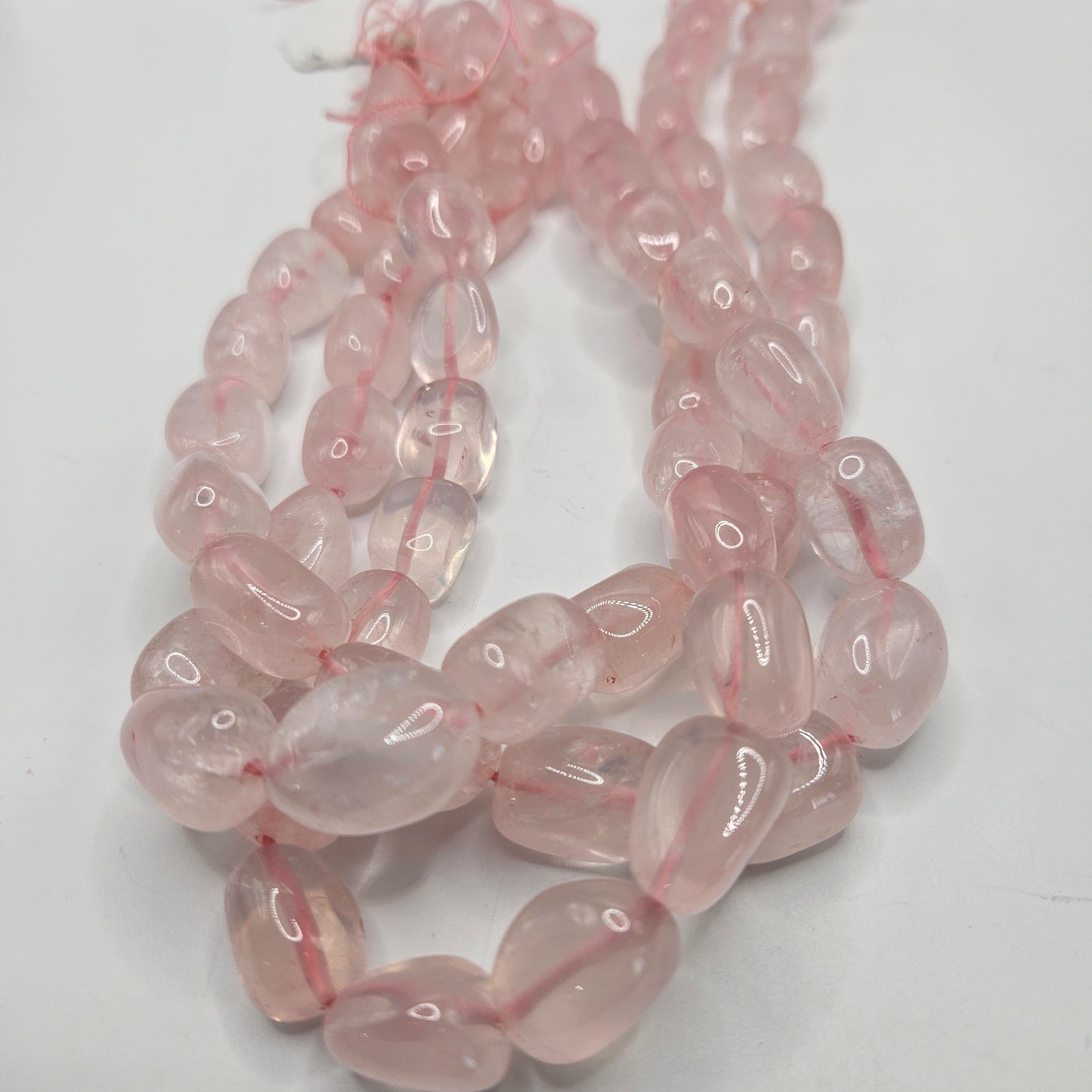 16mm Rose Quartz Chunk Bead Strand