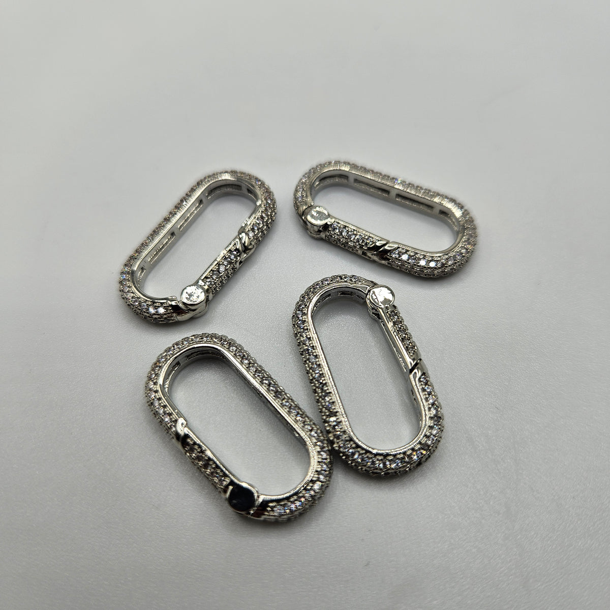 30mm Pave Oval Clasp